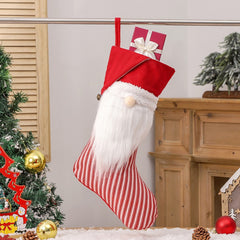 Striped Sock Christmas Stocking Hanging Decoration
