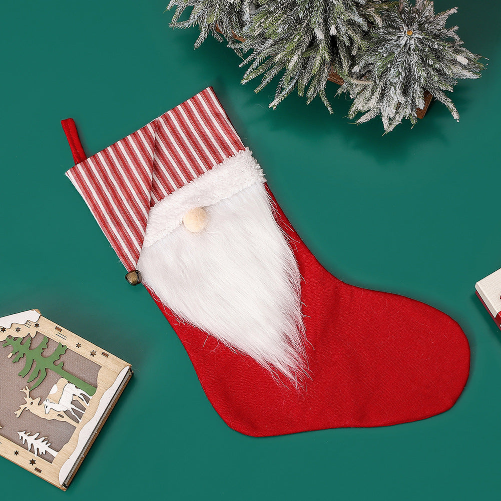 Striped Sock Christmas Stocking Hanging Decoration