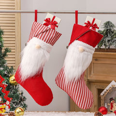 Striped Sock Christmas Stocking Hanging Decoration
