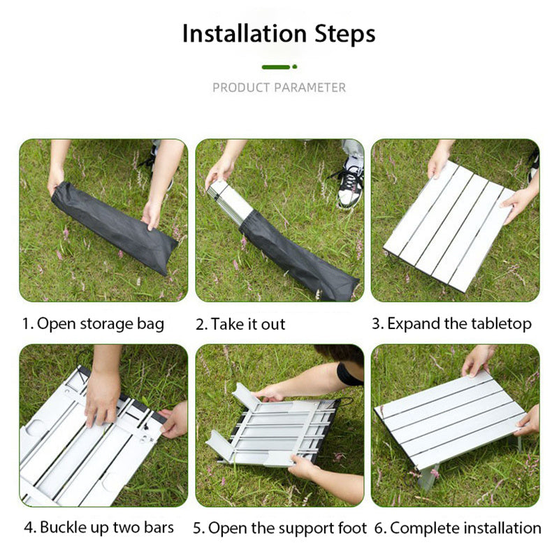 Camping Mini Foldable Table Lightweight Aluminum Table for Outdoor Travel