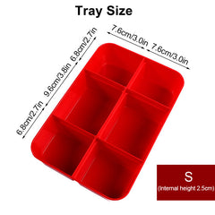 3-Tier Stack Carry Storage Box w/ Divided Tray Transparent Stackable Container