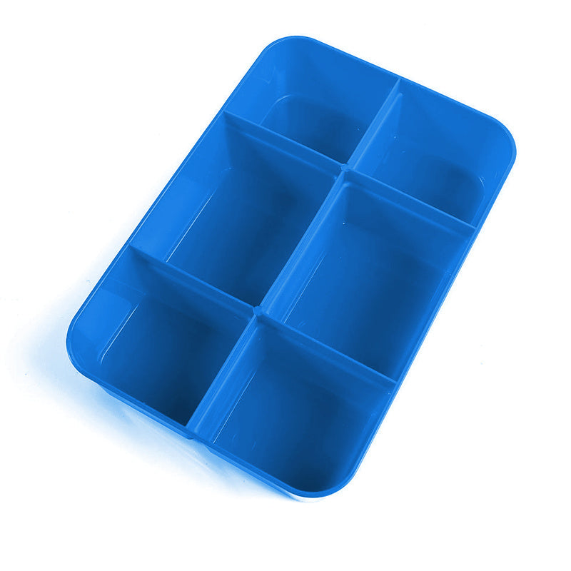 3-Tier Stack Carry Storage Box w/ Divided Tray Transparent Stackable Container