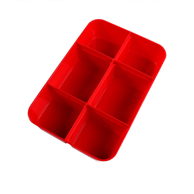 3-Tier Stack Carry Storage Box w/ Divided Tray Transparent Stackable Container