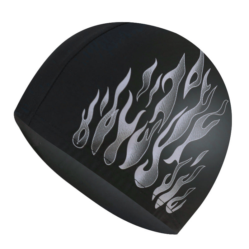 Flame Style Swimming Cap with Ear Protection