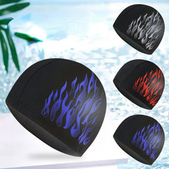 Flame Style Swimming Cap with Ear Protection