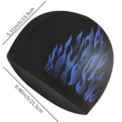 Flame Style Swimming Cap with Ear Protection