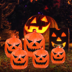 Large Halloween Pumpkin Plastic Garbage Leaf Bags Decoration Props