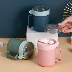 Breakfast Cup Soup Cup With Cover Outdoor Tableware