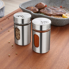 Stainless Steel Spice Shaker Seasoning Pot Camping Barbecue Jars