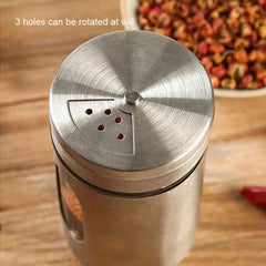 Stainless Steel Spice Shaker Seasoning Pot Camping Barbecue Jars