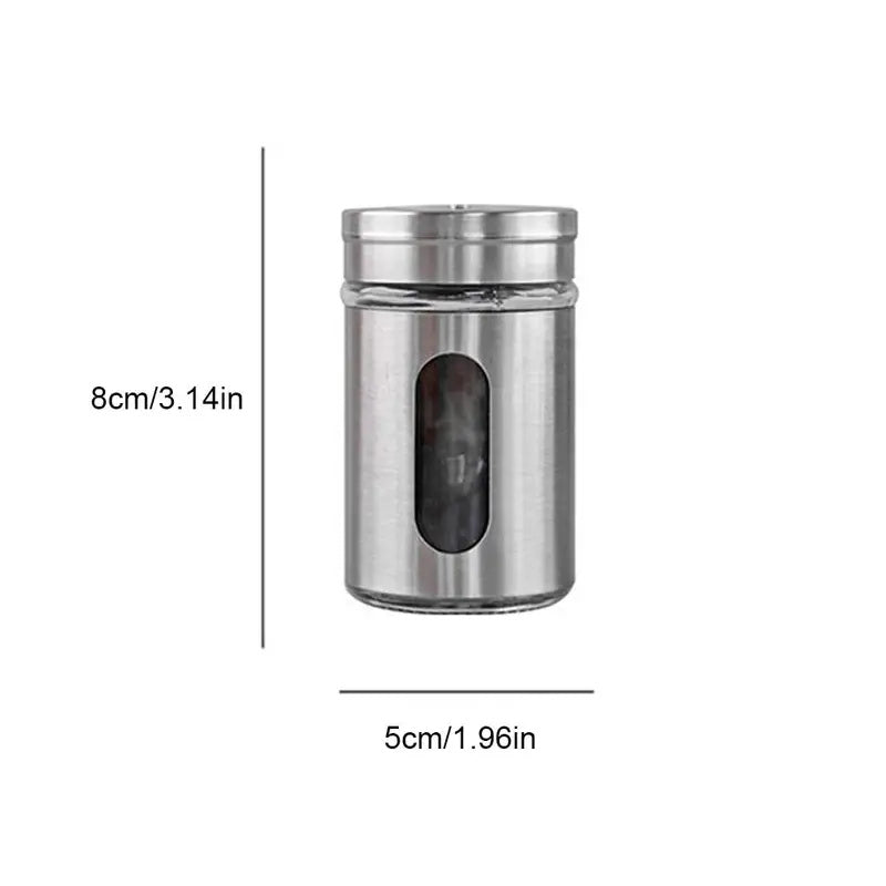 Stainless Steel Spice Shaker Seasoning Pot Camping Barbecue Jars