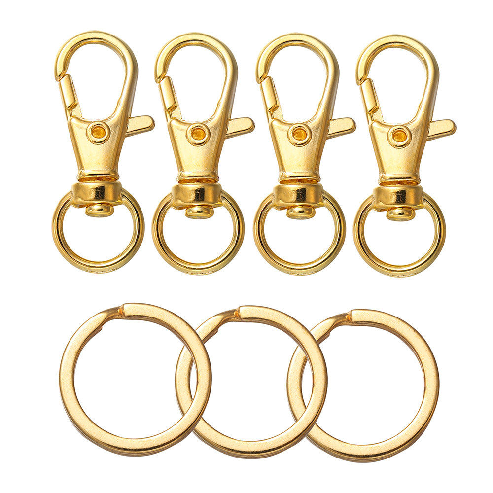 20Pcs Swivel Clasps Set Lanyard Snap Hooks Key Chain Rings Lobster Clasps