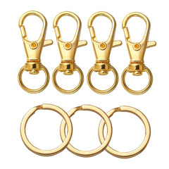 20Pcs Swivel Clasps Set Lanyard Snap Hooks Key Chain Rings Lobster Clasps