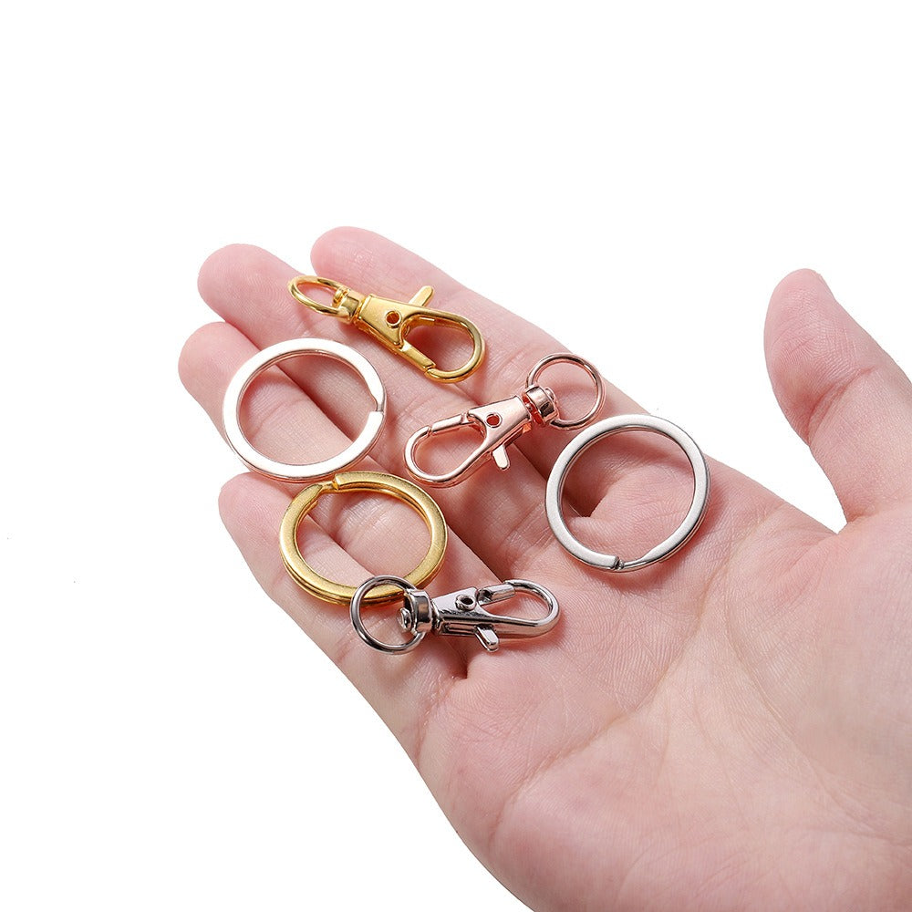 20Pcs Swivel Clasps Set Lanyard Snap Hooks Key Chain Rings Lobster Clasps