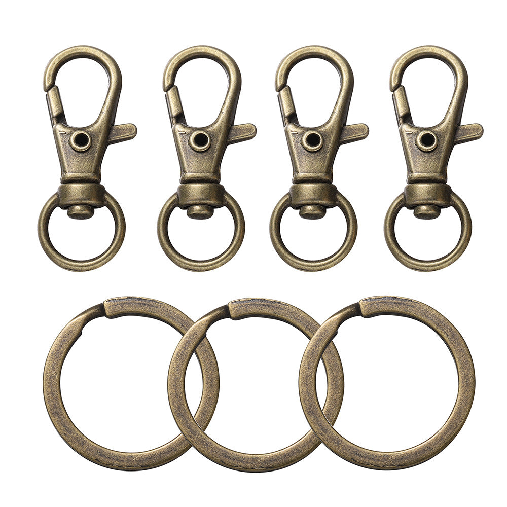 20Pcs Swivel Clasps Set Lanyard Snap Hooks Key Chain Rings Lobster Clasps
