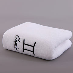 Constellation Embroidery Hand Towel Soft Cotton Face Towel for Home