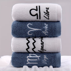 Constellation Embroidery Hand Towel Soft Cotton Face Towel for Home