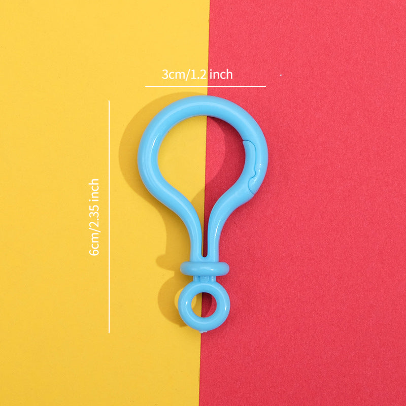 12pcs Colored Light Bulb Buckle Keychain Plush Doll Hook