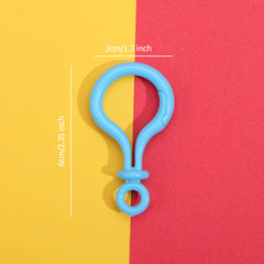 12pcs Colored Light Bulb Buckle Keychain Plush Doll Hook