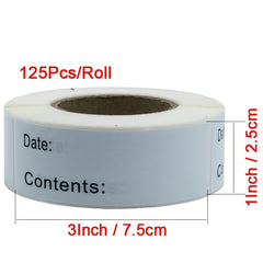 125pcs Dissolvable Food Labels for Freezer Jam Jars & Storage