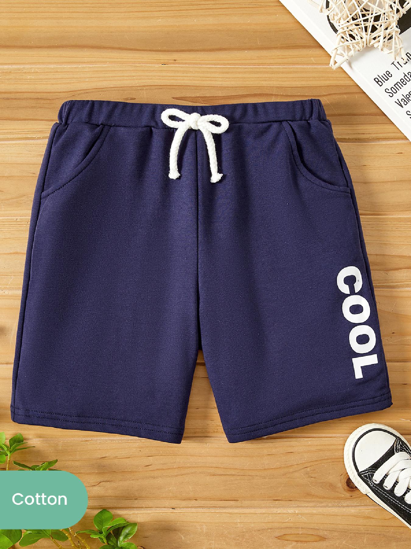 Boys Camouflage & Letter Print Shorts for Summer Outdoor
