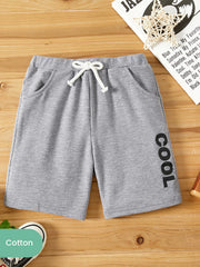 Boys Camouflage & Letter Print Shorts for Summer Outdoor