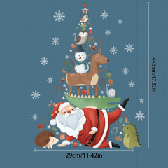 Christmas Window Stickers Snowflake Santa Wall Decal Year Christmas Decoration