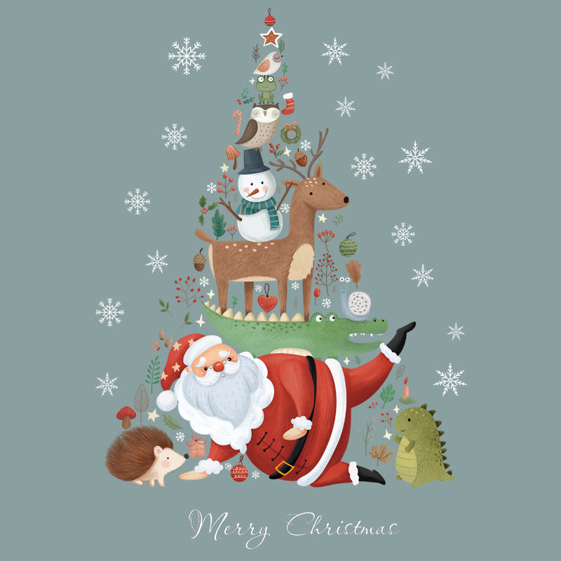 Christmas Window Stickers Snowflake Santa Wall Decal Year Christmas Decoration