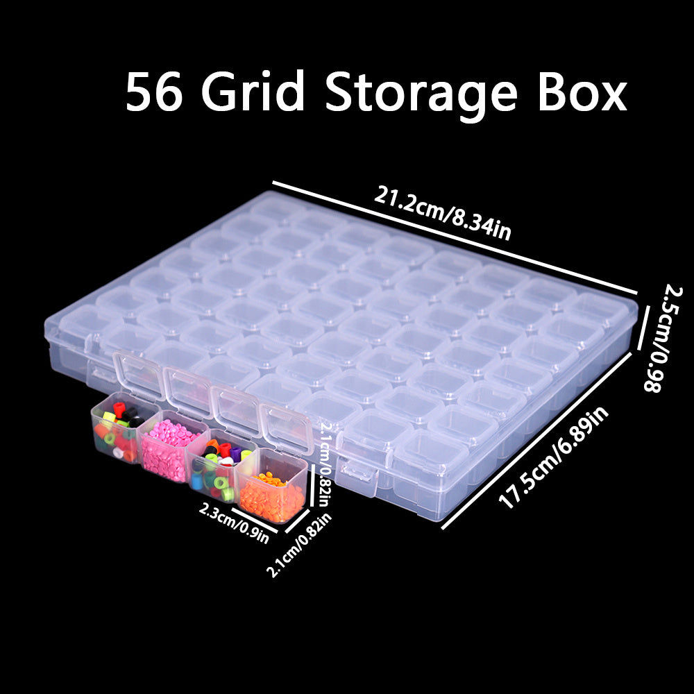 Diamond Painting Storage Box 56 Grids Plastic Embroidery Container
