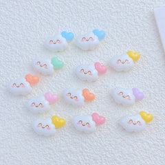 10pcs Resin Mini Clouds Flat Back for Hair Bows Manicure Embellishments