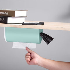 Wall Mounted Grocery Bag Holder with Lid