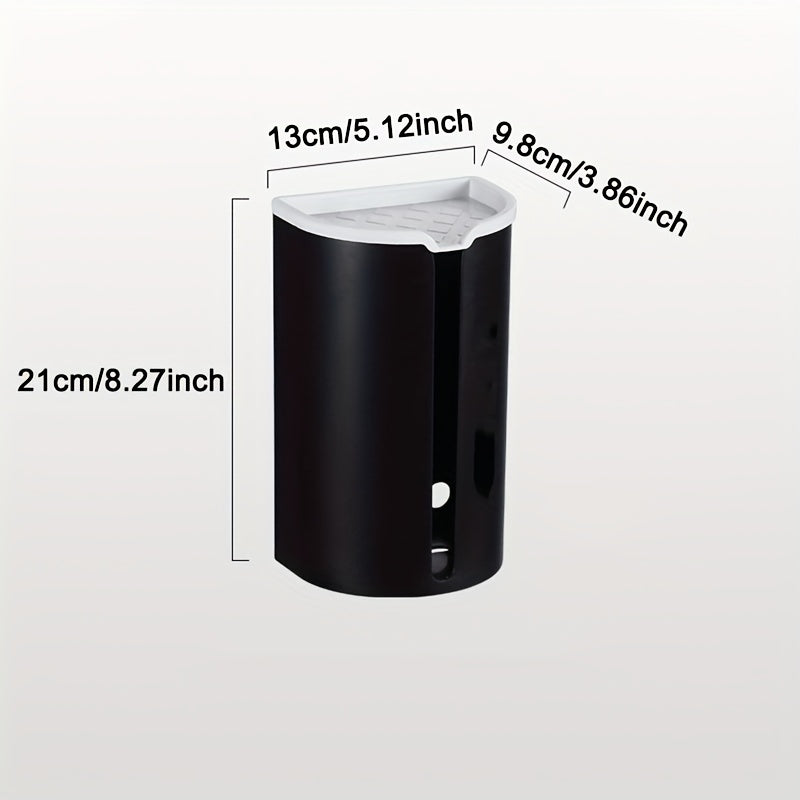 Wall Mounted Grocery Bag Holder with Lid