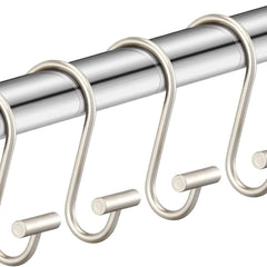 10pcs S Hooks Bathroom Curtain Hooks Metal Small S Hooks Organizing Storage