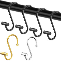 10pcs S Hooks Bathroom Curtain Hooks Metal Small S Hooks Organizing Storage