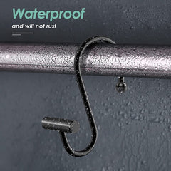 10pcs S Hooks Bathroom Curtain Hooks Metal Small S Hooks Organizing Storage