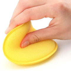 12pcs Car Wash Sponge Press Edge Waxing Sponge Compressed Round Waxing Sponge