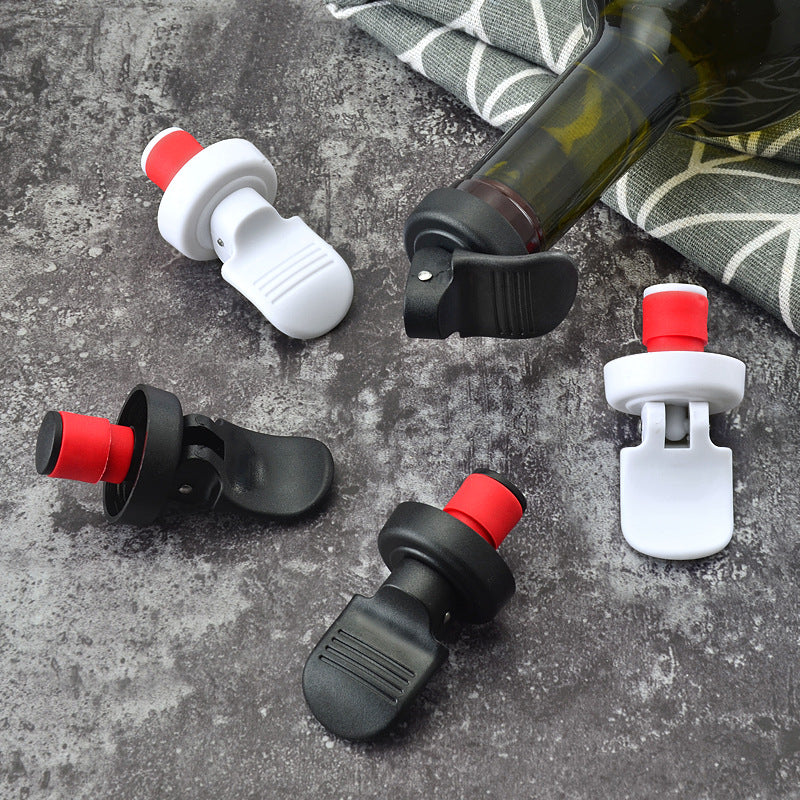 2pcs Plastic Wine Stopper Bottle Corks Fresh Red Wine Metal Corks