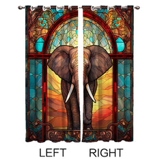 Bohemian Elephant 3D Window Curtains for Home Decor
