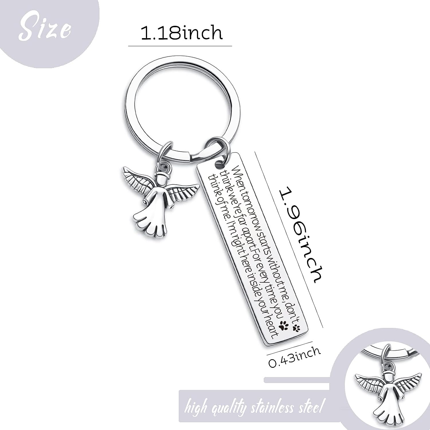Pet Memorial Keychain - Remembrance Keepsake Jewelry