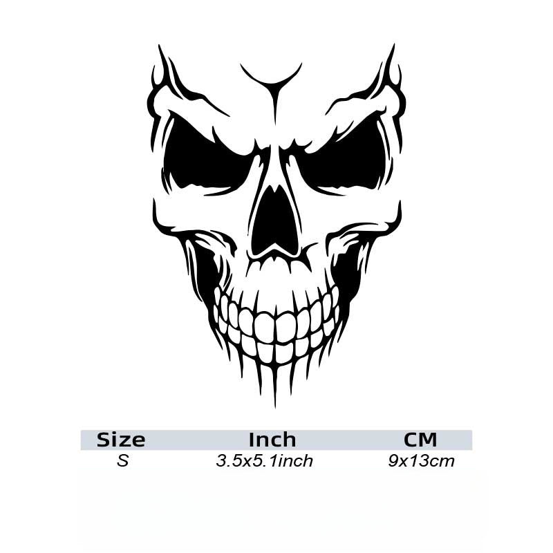 Reflective Skull Art Car Sticker - Stylish Car Decor