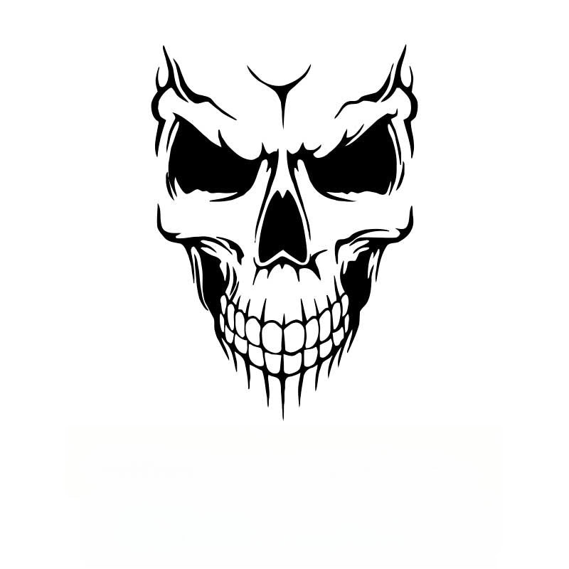 Reflective Skull Art Car Sticker - Stylish Car Decor