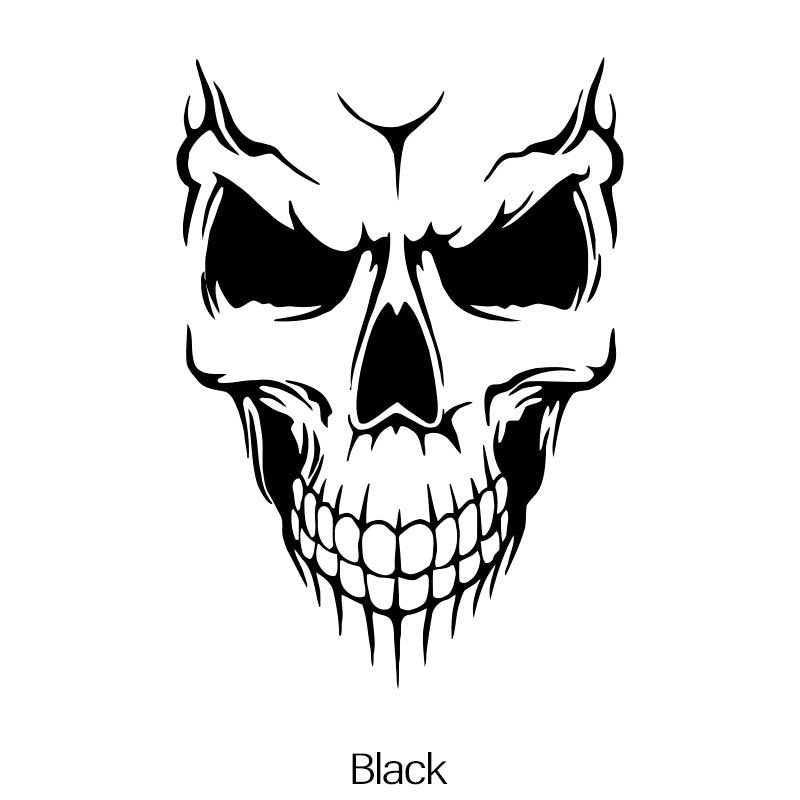 Reflective Skull Art Car Sticker - Stylish Car Decor