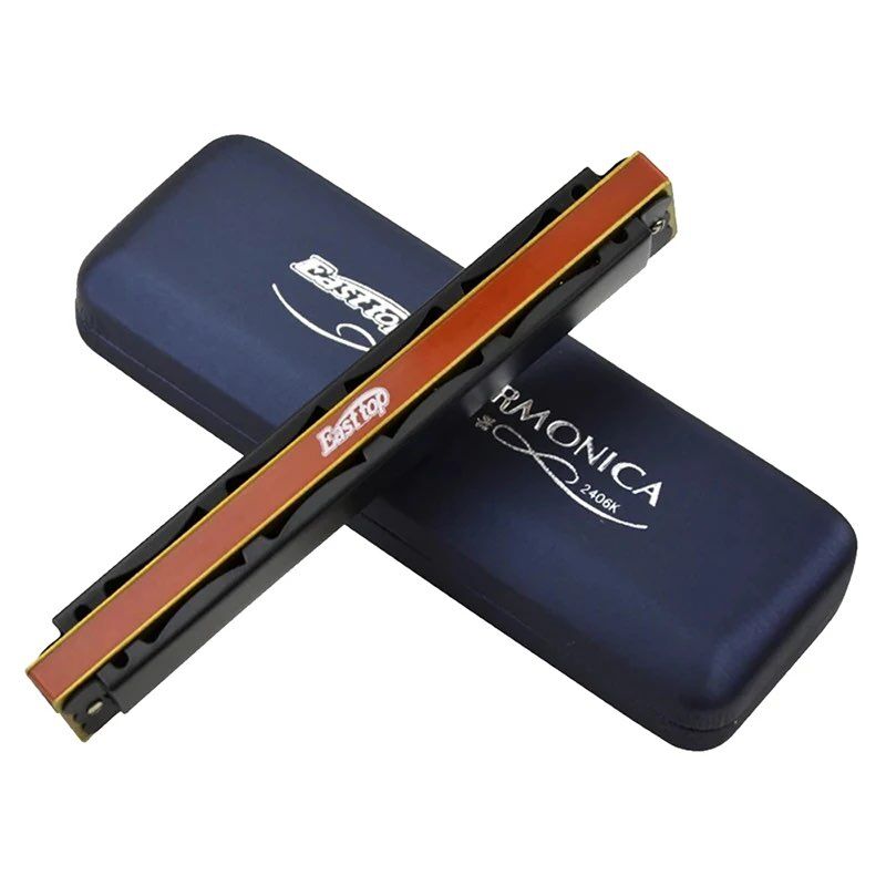 East 24 Hole Tremolo Harmonica in Key of C for Adults, Students, Professionals