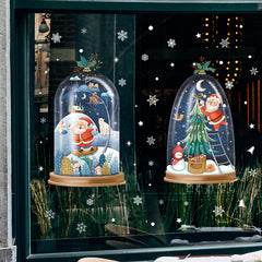 Christmas Window Stickers Merry Christmas Decorations Waterproof PVC Stickers