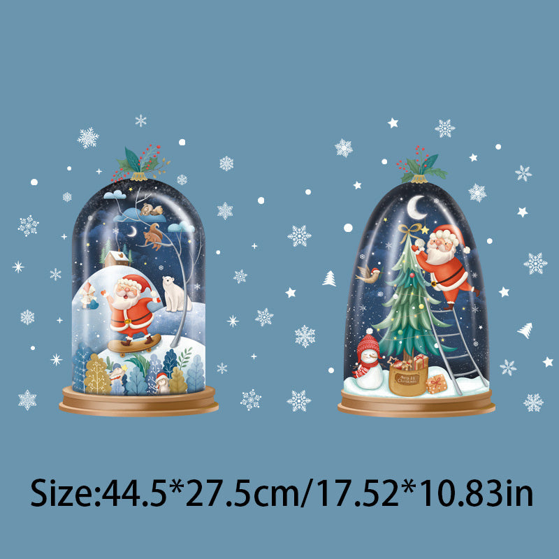 Christmas Window Stickers Merry Christmas Decorations Waterproof PVC Stickers
