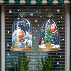Christmas Window Stickers Merry Christmas Decorations Waterproof PVC Stickers