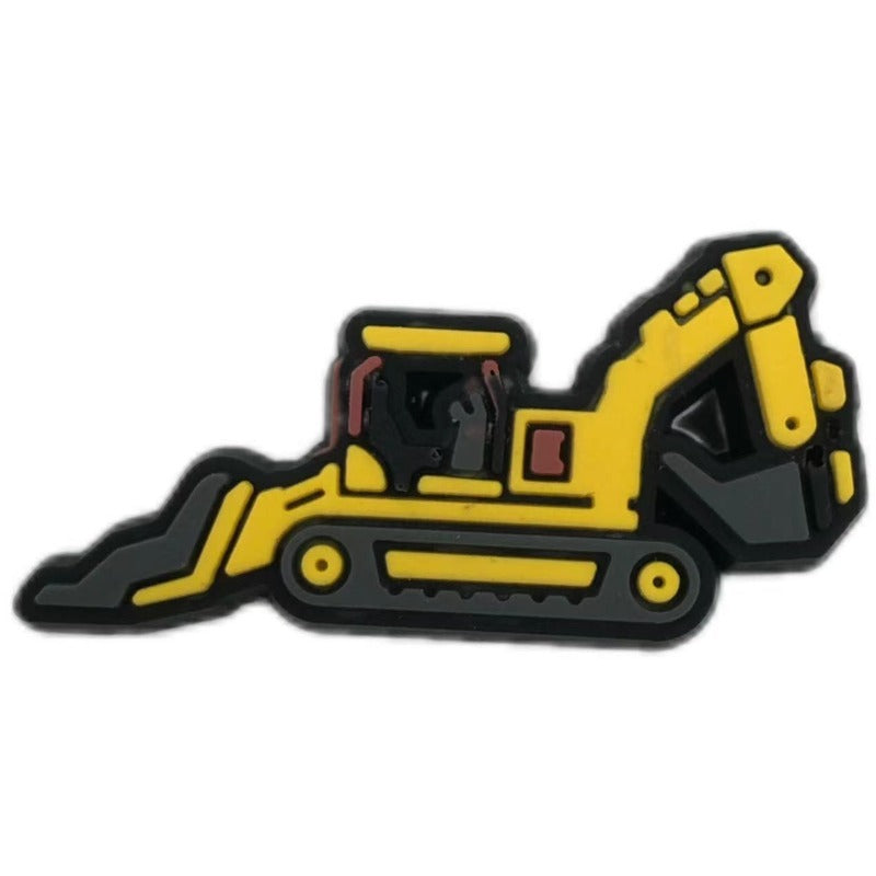 12pcs Cartoon Digger Shoes Charms Boys Shoes Buckle PVC Soft Rubber