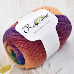 100% Wool Yarn Rainbow 50g 180m Hand Knitting Crochet Woolen Yarn