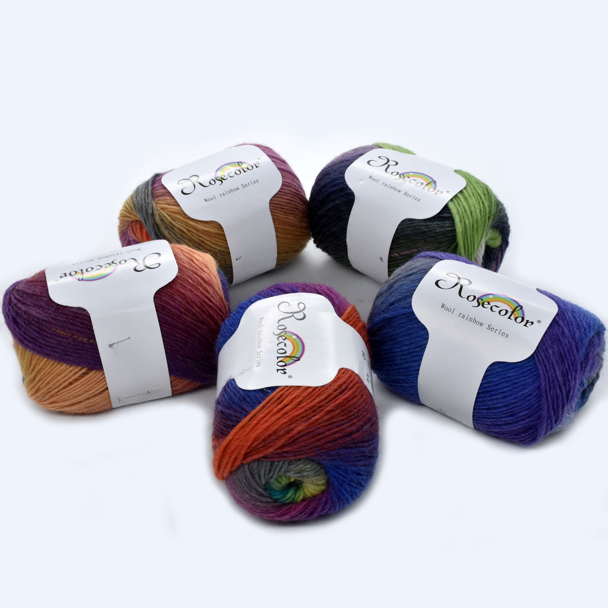 100% Wool Yarn Rainbow 50g 180m Hand Knitting Crochet Woolen Yarn
