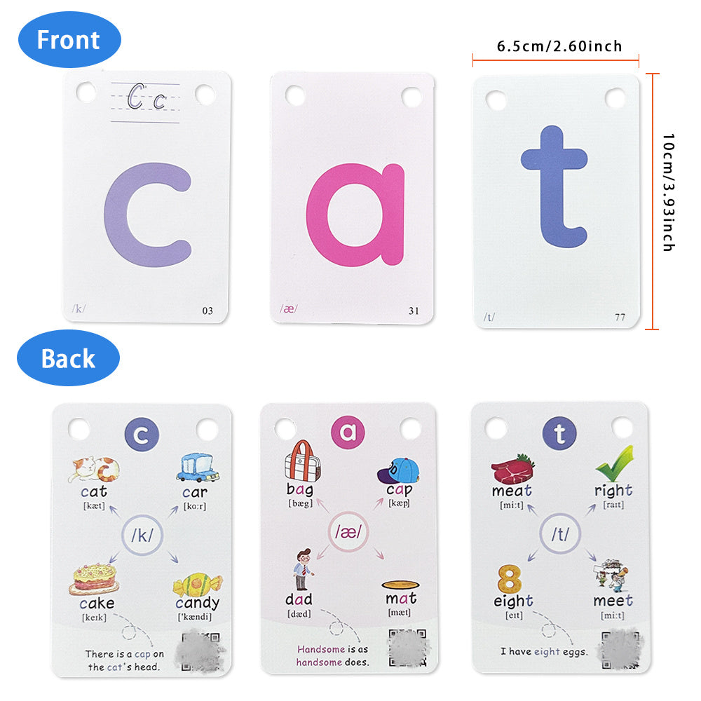 Spelling Phonics Desk Calendar Sight Words Flashcards Kids Educational Learning